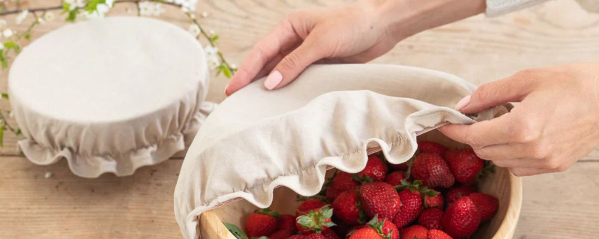 MagicLinen bolletrekk i lin, naturfarge, 2 stk, miljøvennlig og plastfri løsning til oppbevaring av mat