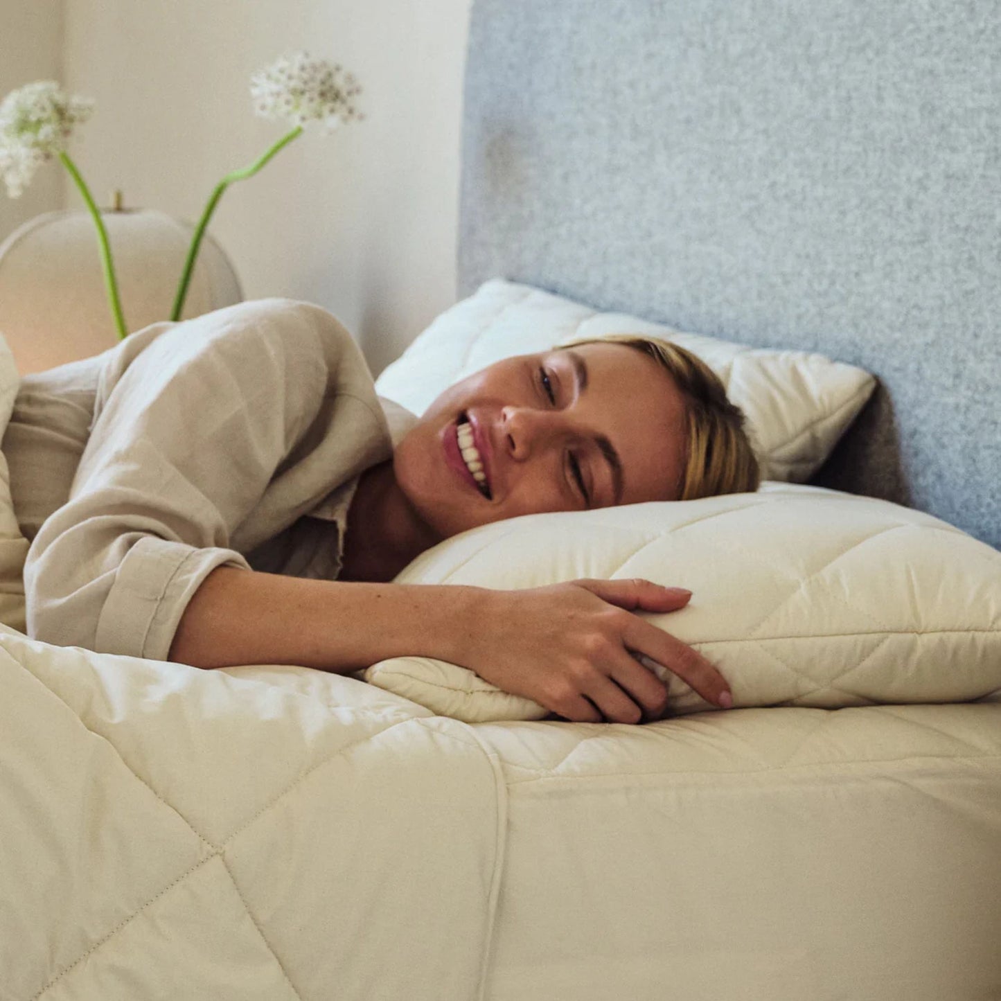 Deluxe putebeskytter i ull og bomull for sunnere søvn og naturlig beskyttelse