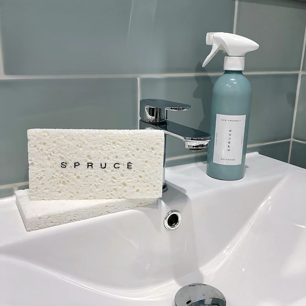 Spruce Eco svamp laget av 100 % plantebasert cellulose, plastfri og komposterbar