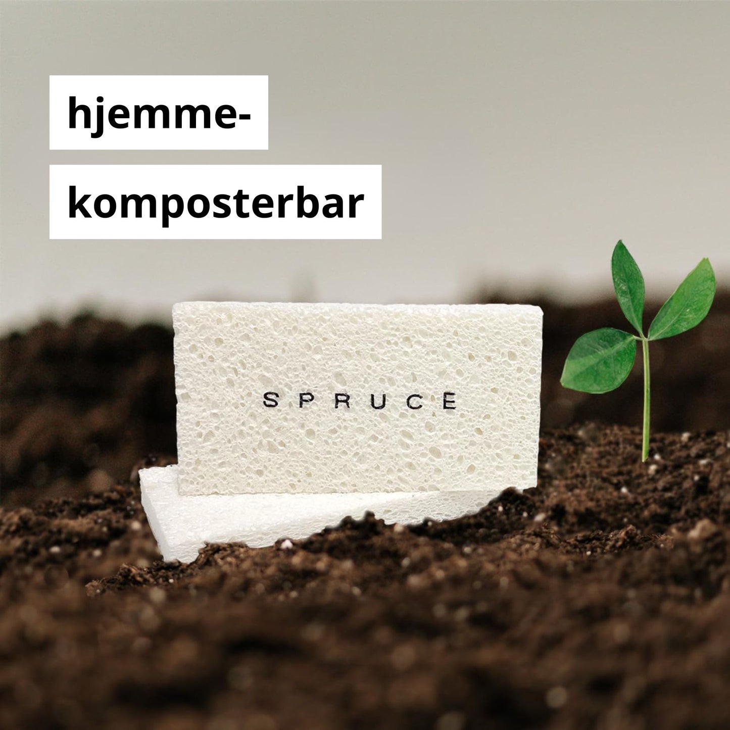 Spruce Eco Svamp laget av 100 % plantebasert cellulose – helt plastfri og hjemmekomposterbar
