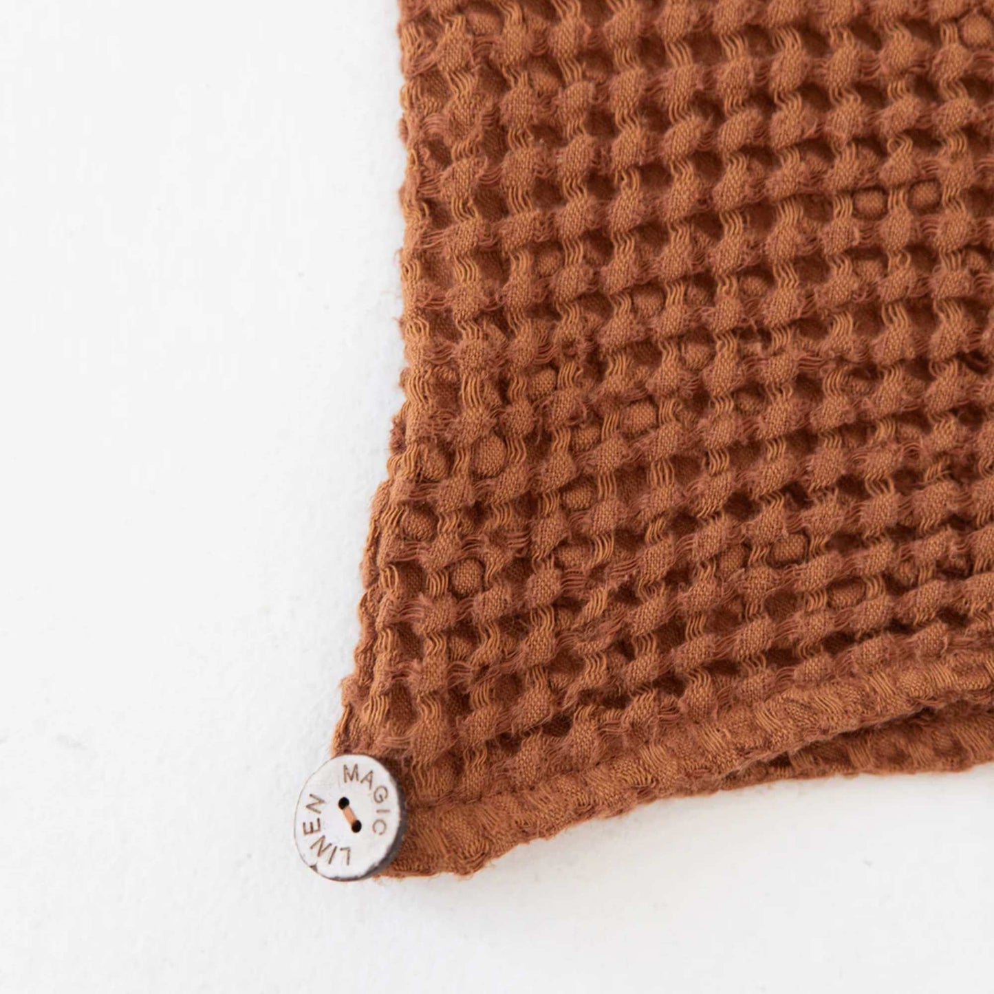 Waffle Hårhåndkle i lin og bomull