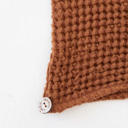 Waffle Hårhåndkle i lin og bomull