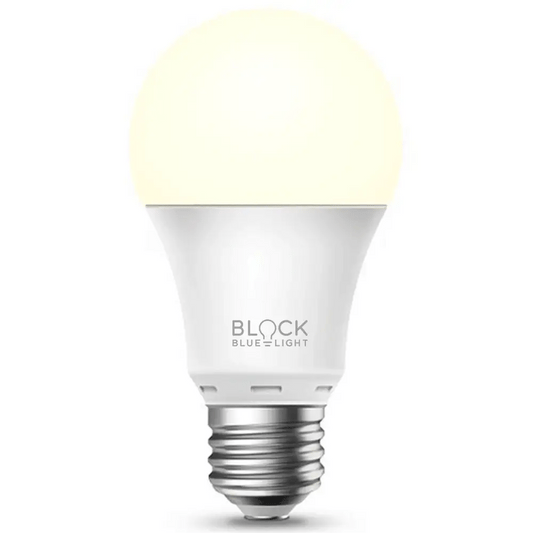 BioLight E27 lyspære viser de tre lysfargene fullspektrum dagslys, varmt lys og ravfarget kveldslys.