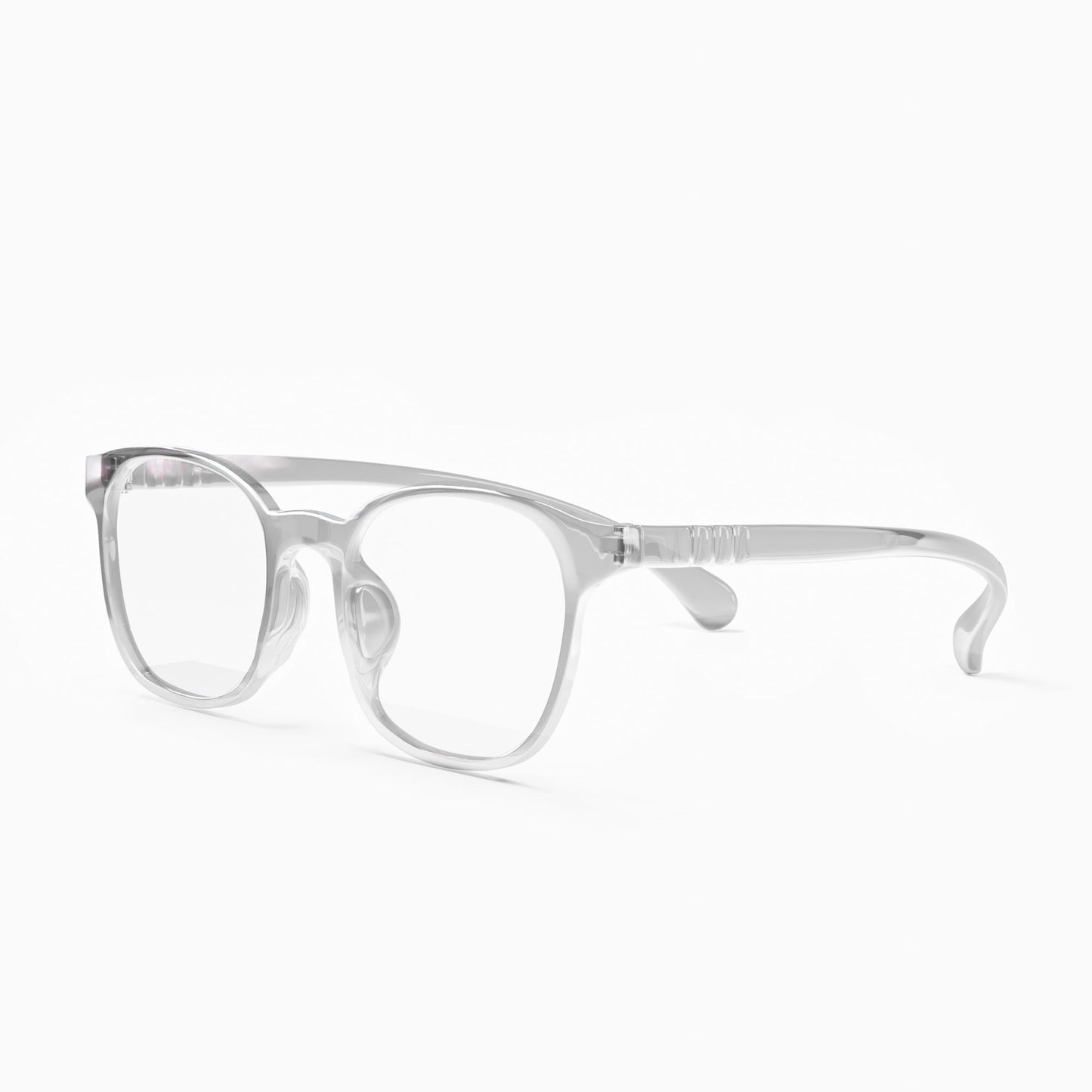 Ocushield Parker barnebriller – klare glass og hvit innfatning for skjermbeskyttelse
