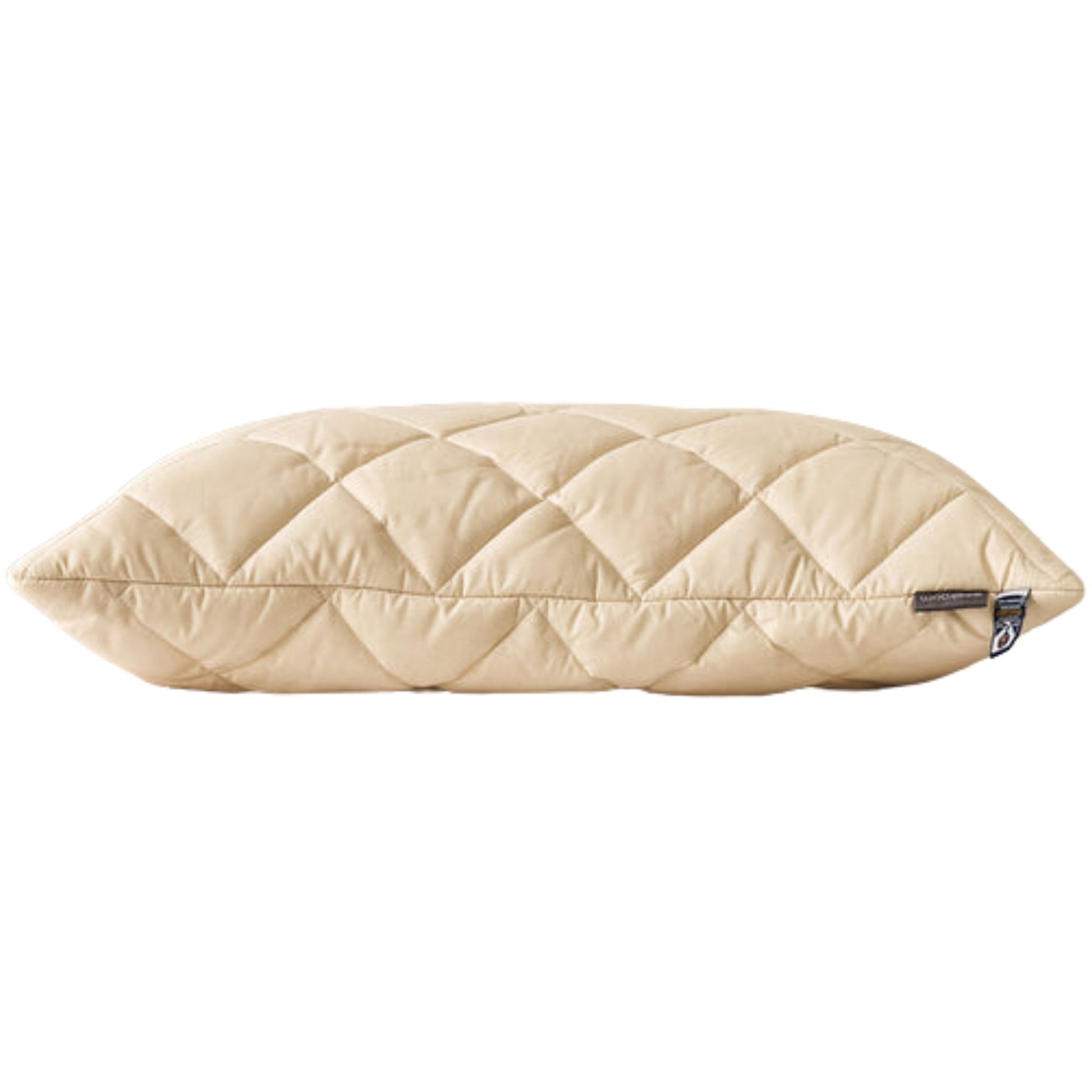 Deluxe vaskbar ullpute fra Woolroom i quiltet økologisk bomull, 50 x 70 cm