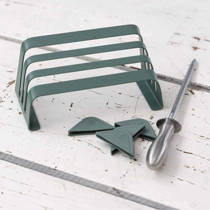 Knivsliper i karbonstål med tilbehør, plastfri kjøkkenløsning for skarpe kniver