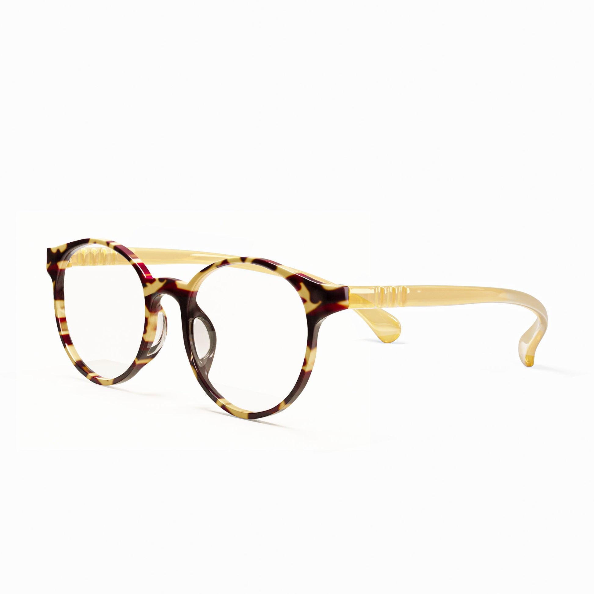 Barnebriller med blålysfilter – Carson-modellen i brunmelert farge fra Ocushield