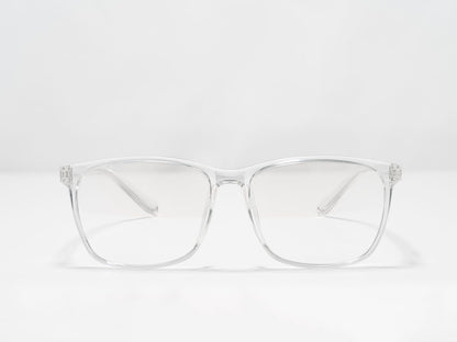 Ocushield Parker blålysbriller med gjennomsiktig klar hvit innfatning for dagbruk