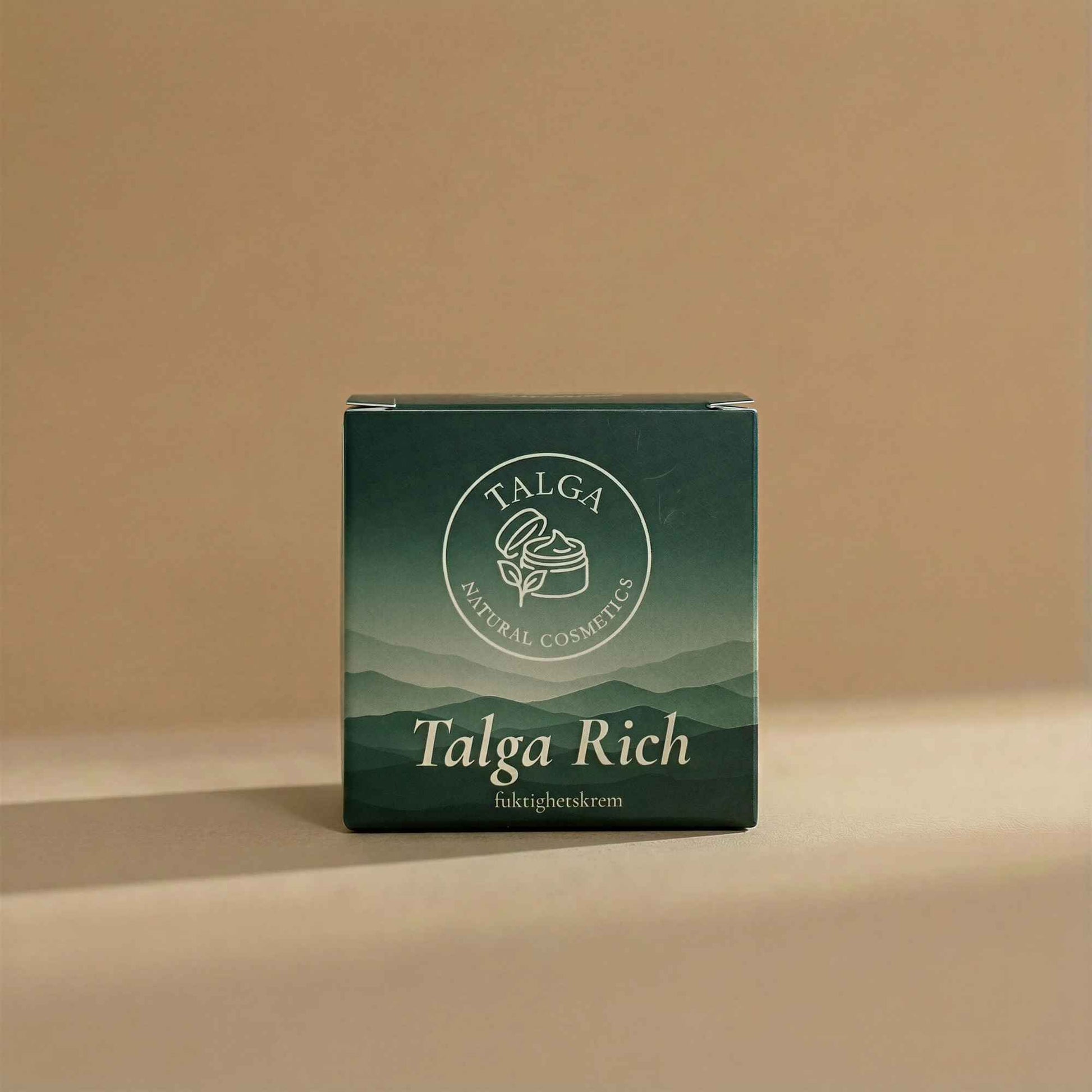Talga Rich fuktighetskrem i plastfri emballasje. Naturlig kroppssmør laget med gressforet norsk talg og nærende ingredienser, uten syntetisk parfyme og unødvendige tilsetninger.