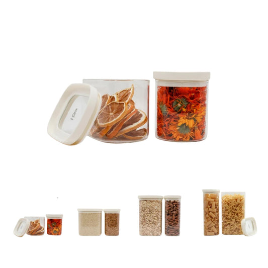 Tallow Pantry glassbeholdere med glasslokk i borosilikatglass i flere størrelser