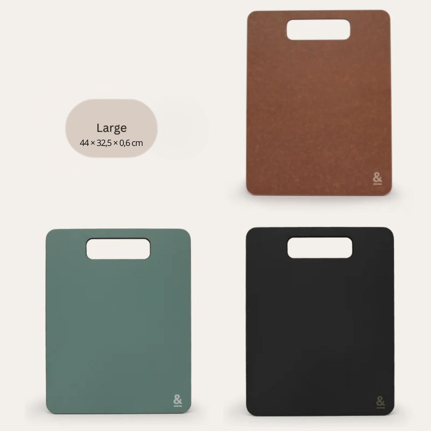 Wood Fibre skjærefjøler i størrelse large i tre ulike farger